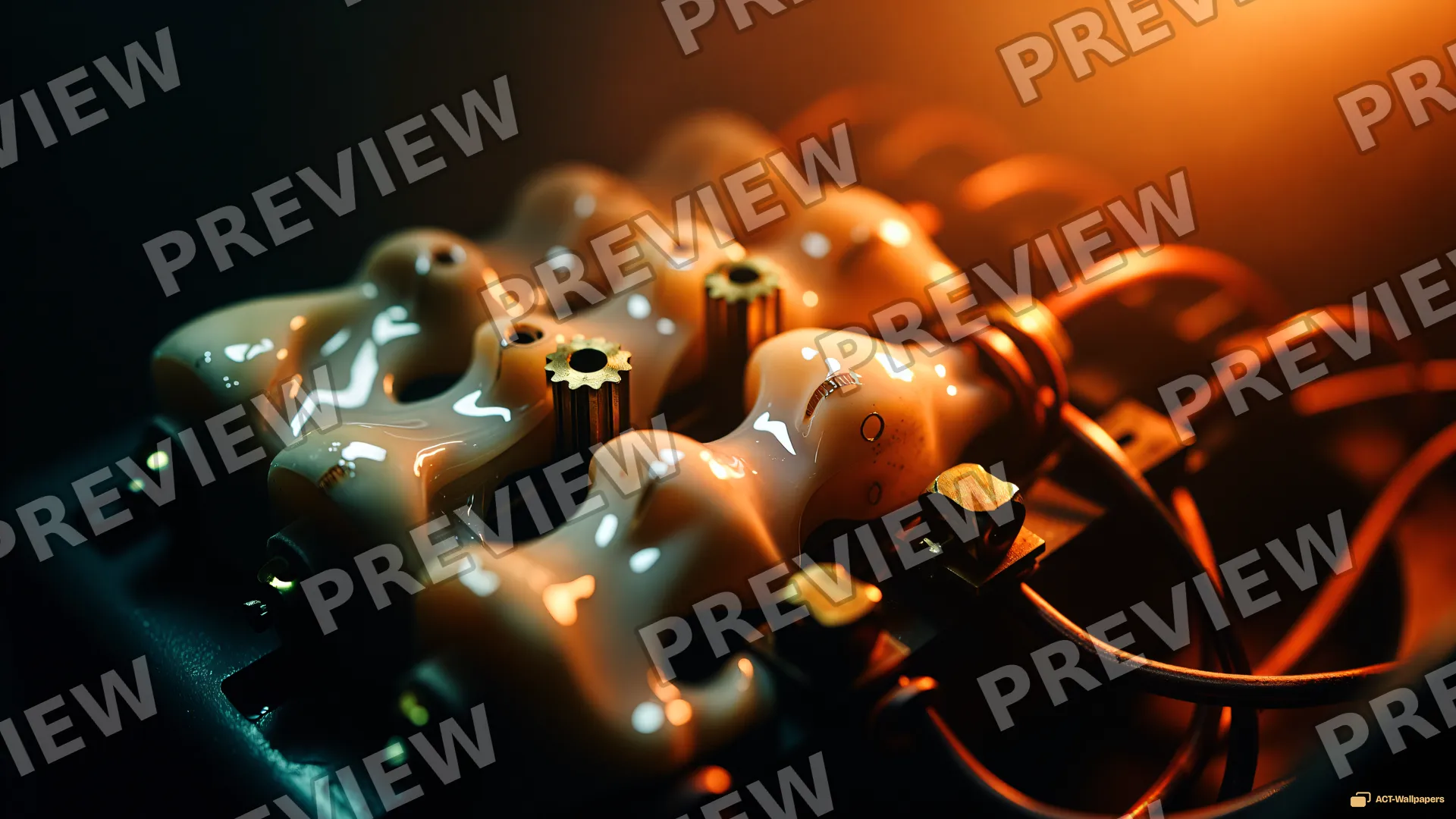 Bone Logic Gate — Steampunk machines 4K wallpaper