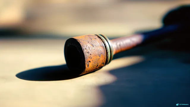Rusted Piston Rod Macro — Analog macro mechanics 4K wallpaper