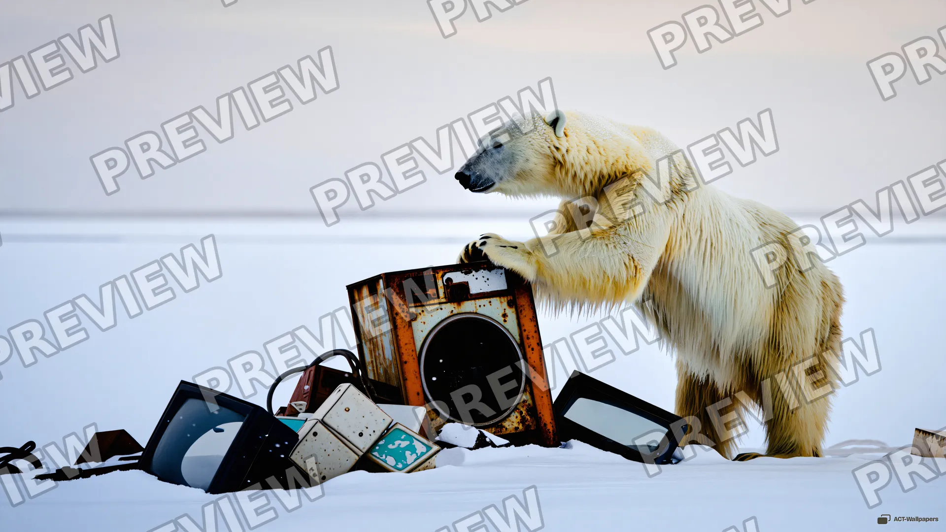 Arctic Waste Encounter — Arctic waste 4K wallpaper