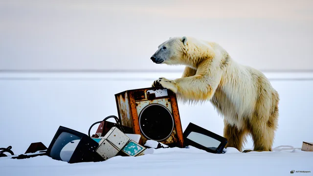 Arctic Waste Encounter — Arctic waste 4K wallpaper