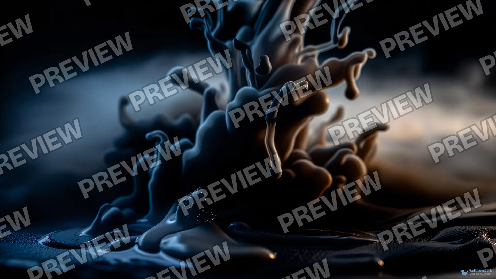 Ink Tendril Dispersion — Dark fluid 4K wallpaper