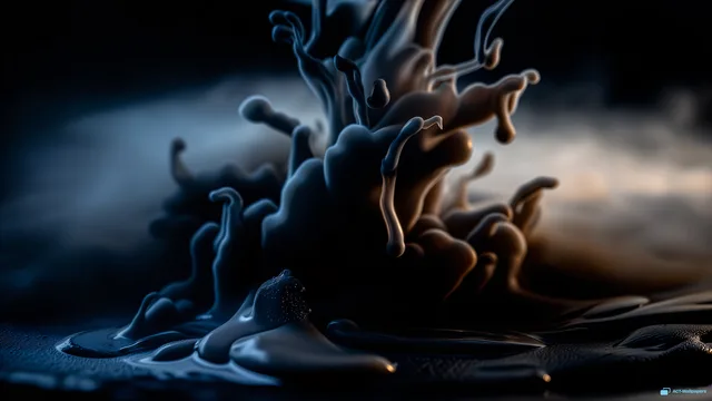 Ink Tendril Dispersion — Dark fluid 4K wallpaper