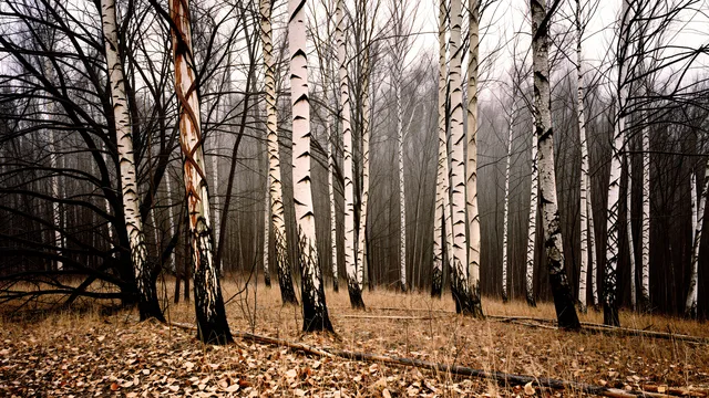 Skeletal Forest Canopy — Dry forest 4K wallpaper