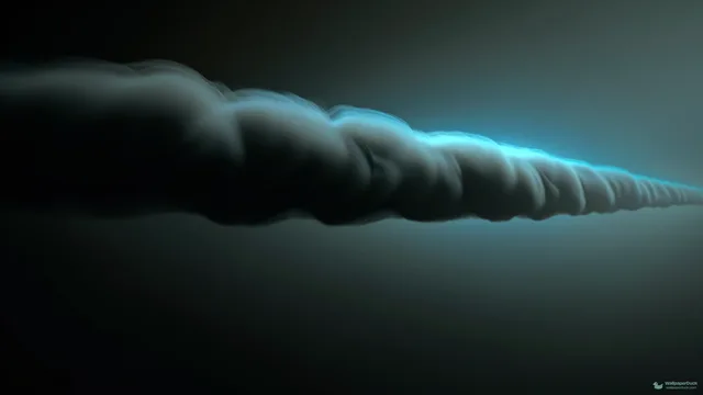 Charcoal Smoke Plume — Abstract fluid 4K wallpaper