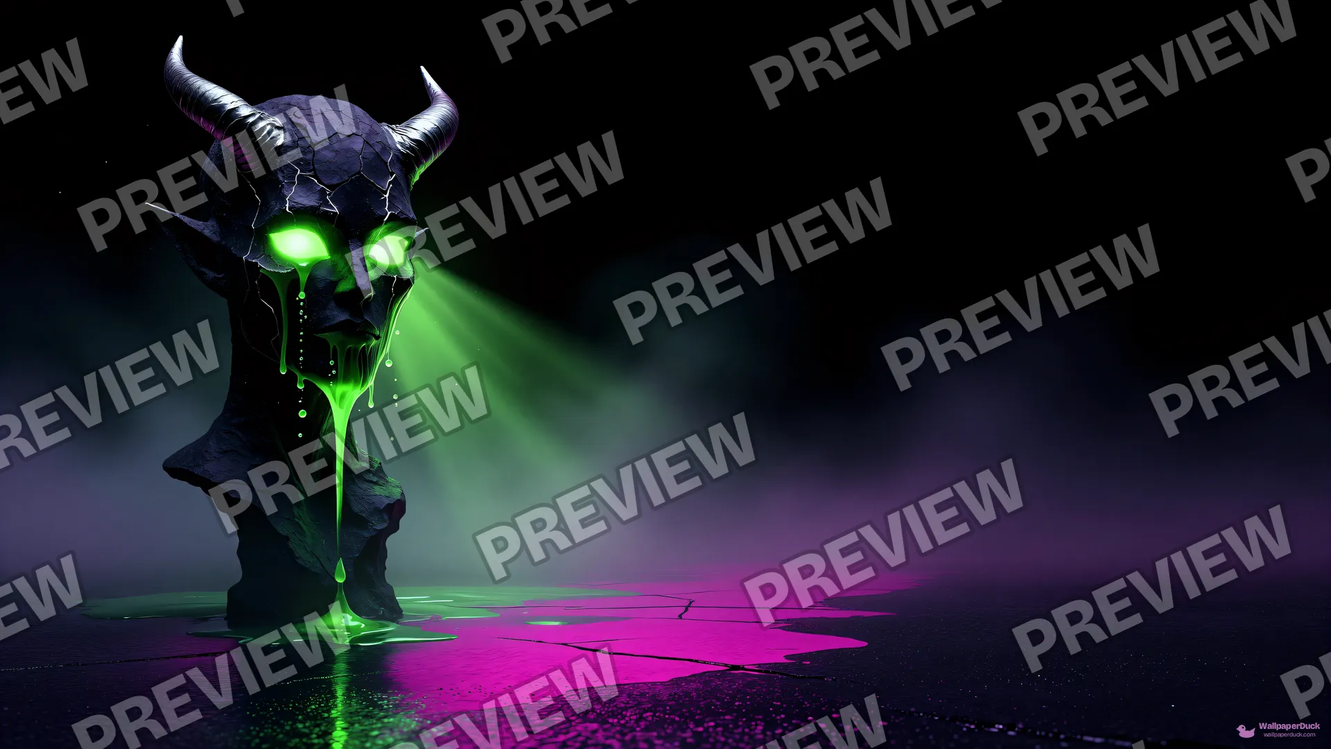 Obsidian Void Sentinel — Neon nightmare 4K wallpaper