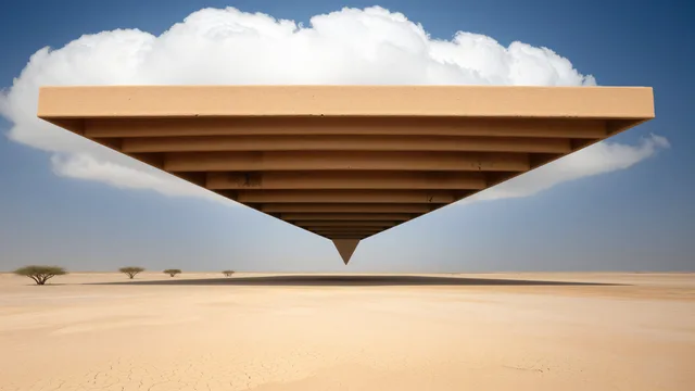 Inverted Ziggurat Suspended — Ters Ziggurat 4K wallpaper