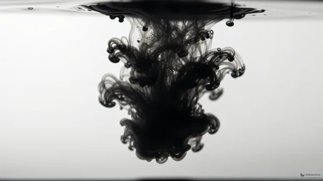 Ink Void Tendrils — Layered silhouettes 4K wallpaper