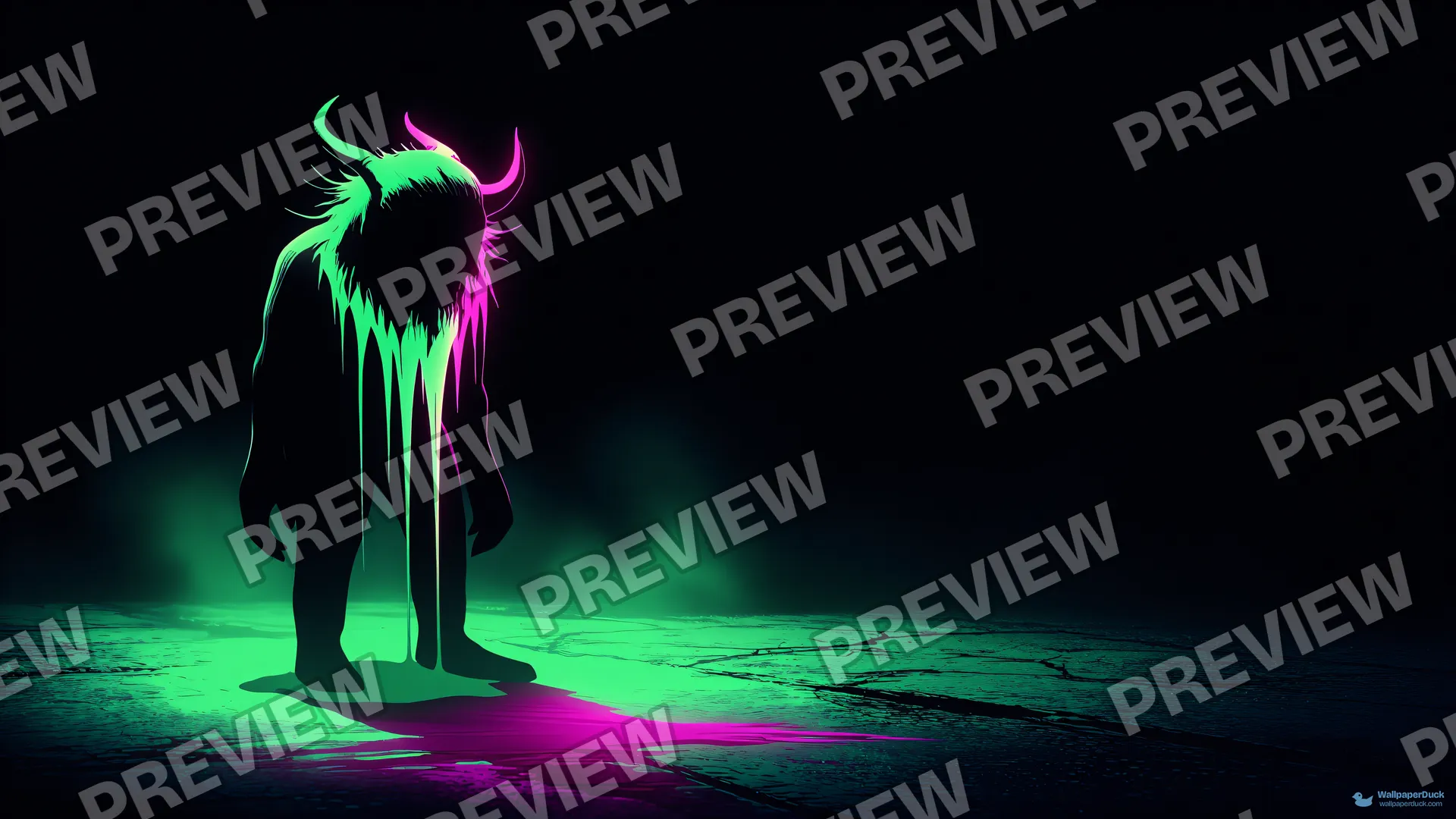Acid Green Nightmare — Neon nightmare 4K wallpaper