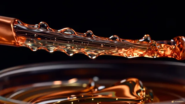 Copper in Glycerin — Abstract fluid 4K wallpaper