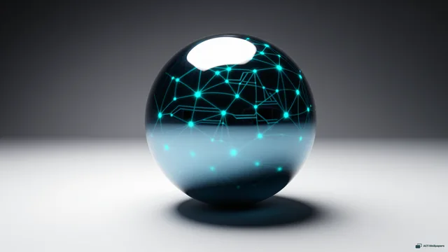 Mercury Neural Sphere — Liquid forms 4K wallpaper