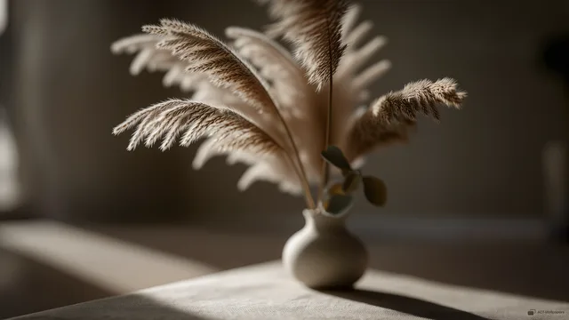 Dried Botanical Still Life — Dried flower arrangements 4K wallpaper