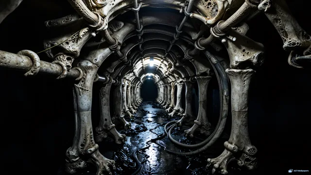 Biomechanical Bone Corridor — Biomechanical 4K wallpaper