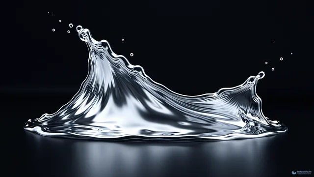 Frozen Chrome Wave — Chrome casting 4K wallpaper