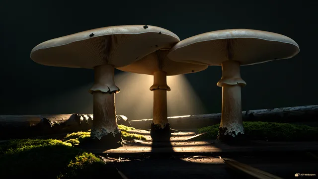 Fungal Cathedral Archway — Mushroom cathedral 4K wallpaper