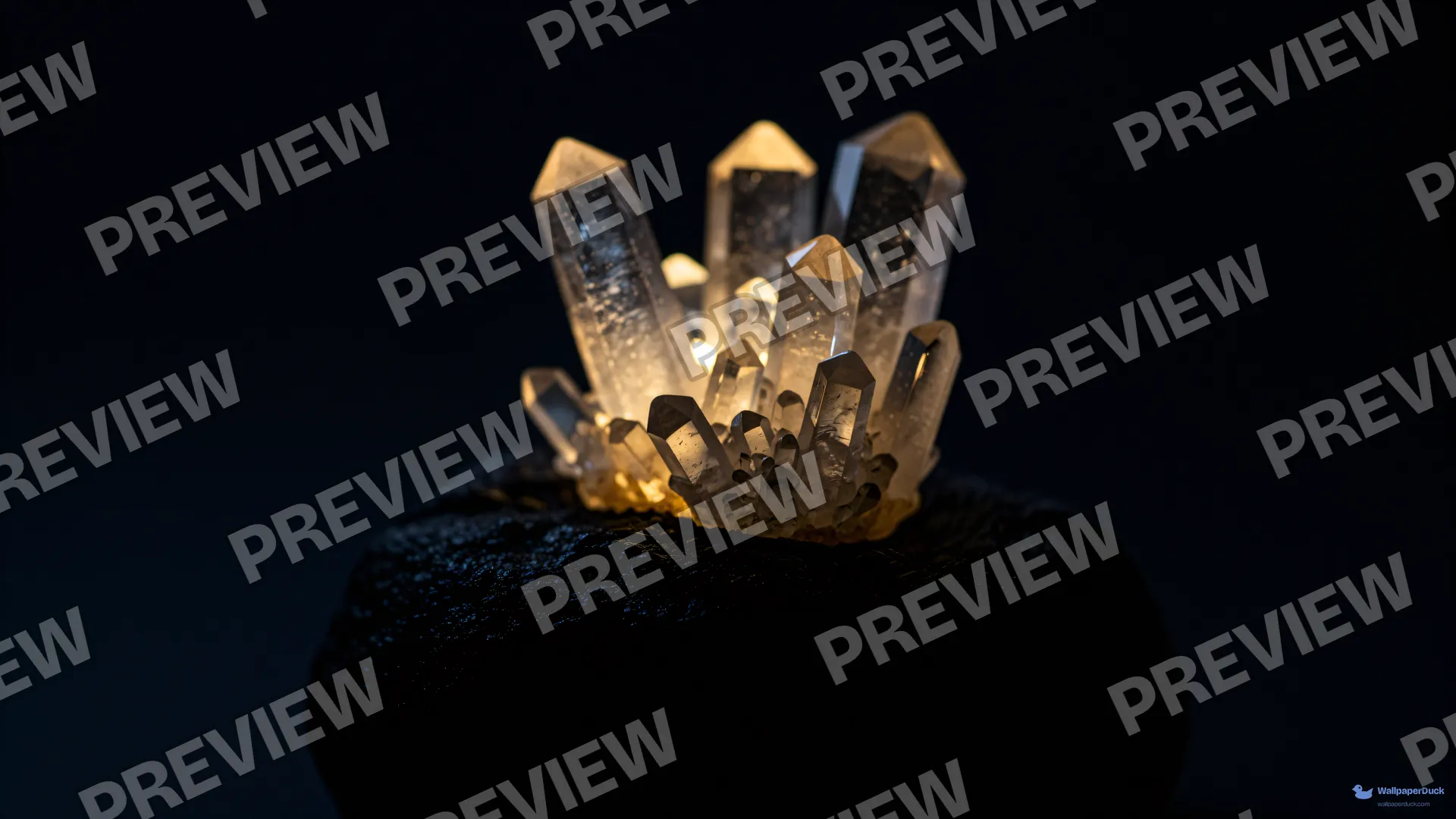 Celestite Basalt Glow — Crystals & minerals 4K wallpaper