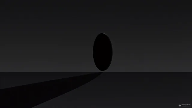 Ominous Black Circle — Minimal geometric 4K wallpaper