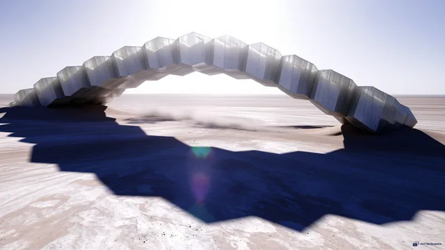 Quartz Archway Midday — Quartz desert 4K wallpaper