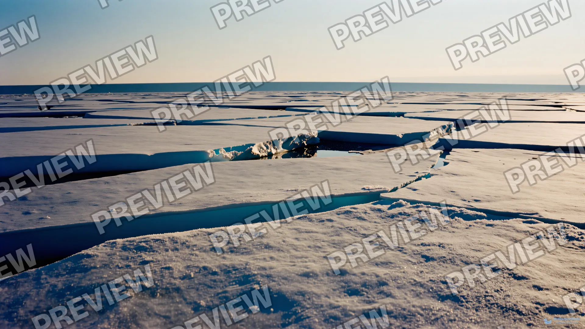 Fractured Glacial Horizon — Polar ice 4K wallpaper