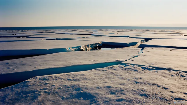 Fractured Glacial Horizon — Polar ice 4K wallpaper
