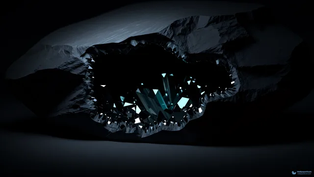 Eerie Geode Core — Crystals & minerals 4K wallpaper