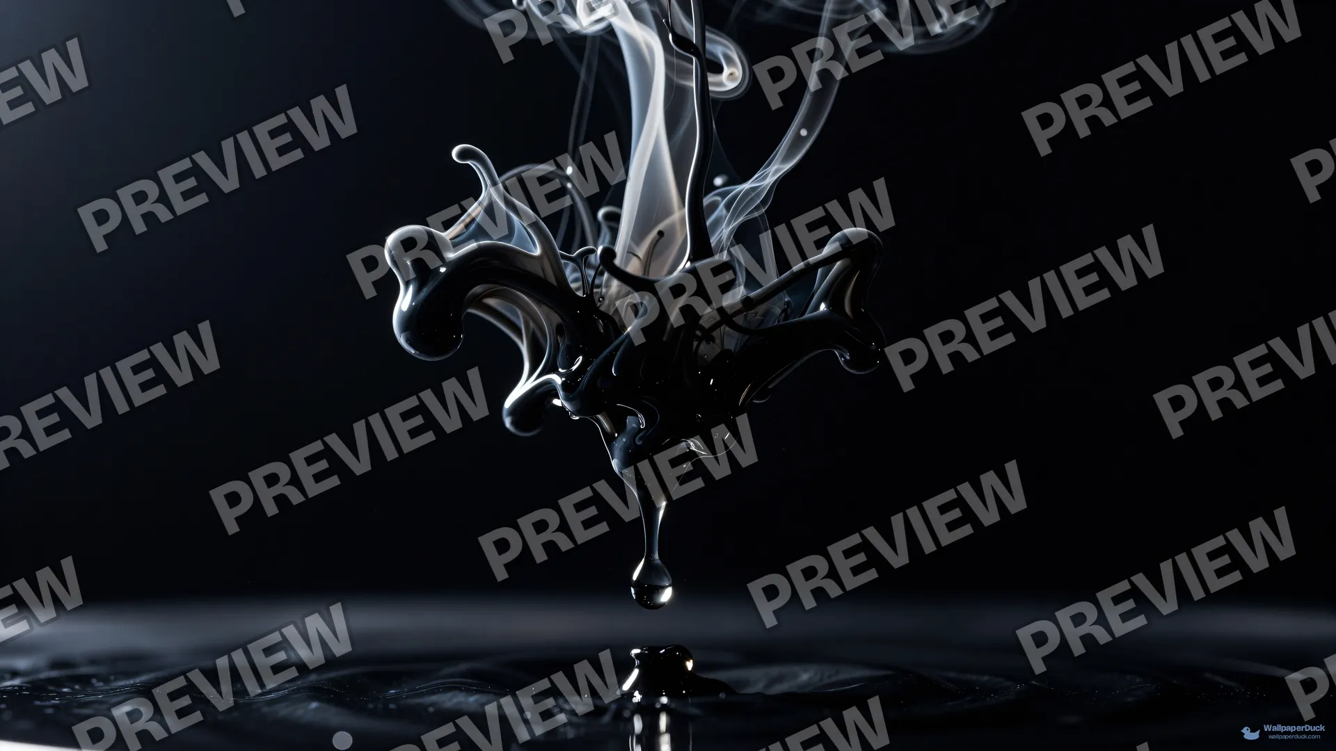 Suspended Ink Dispersal — Dark fluid 4K wallpaper