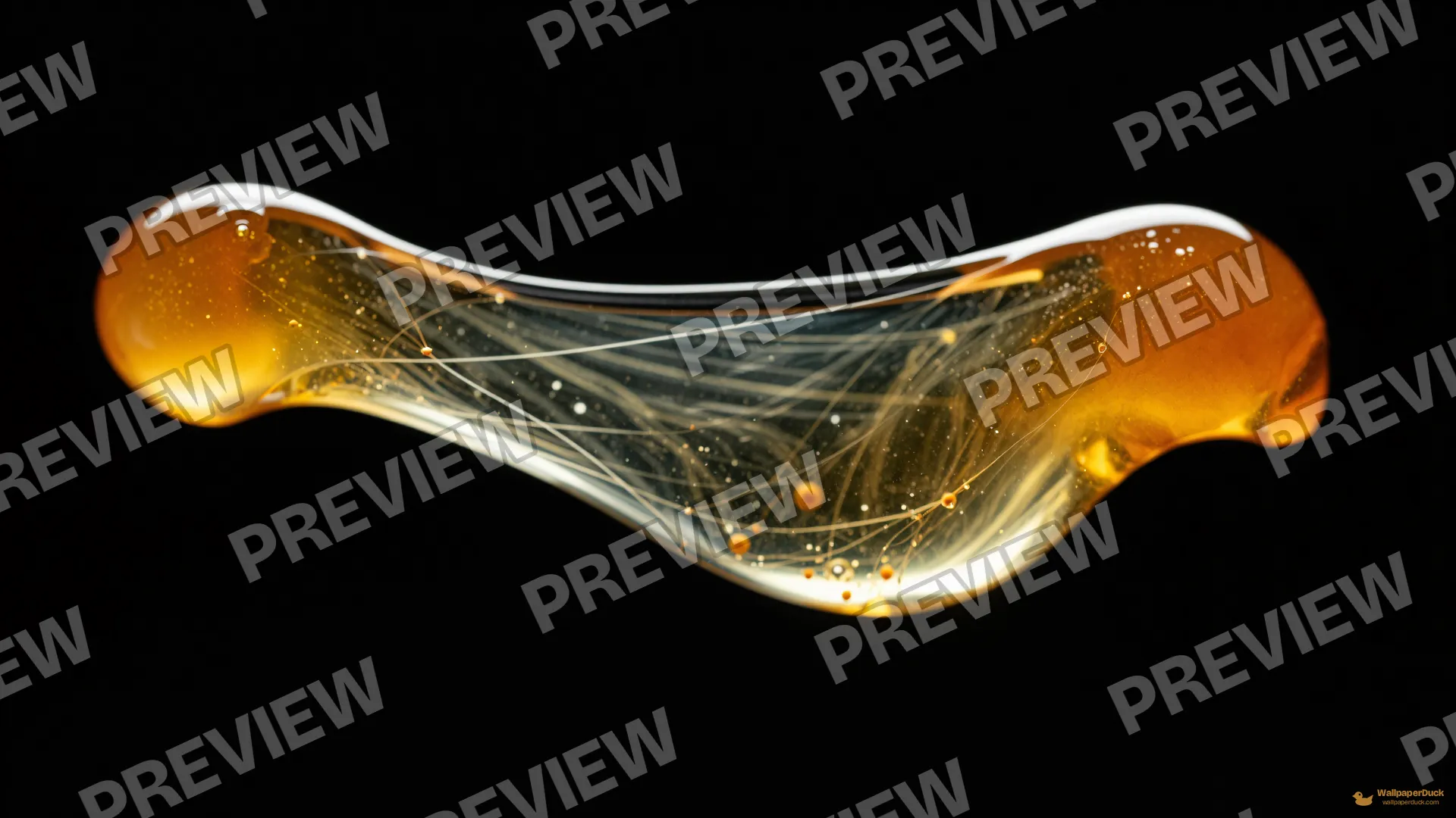 Amber Honey Ribbon — Abstract fluid 4K wallpaper