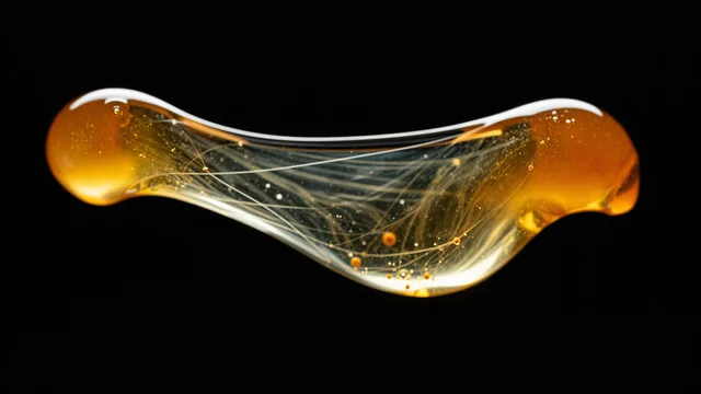 Amber Honey Ribbon — Abstract fluid 4K wallpaper