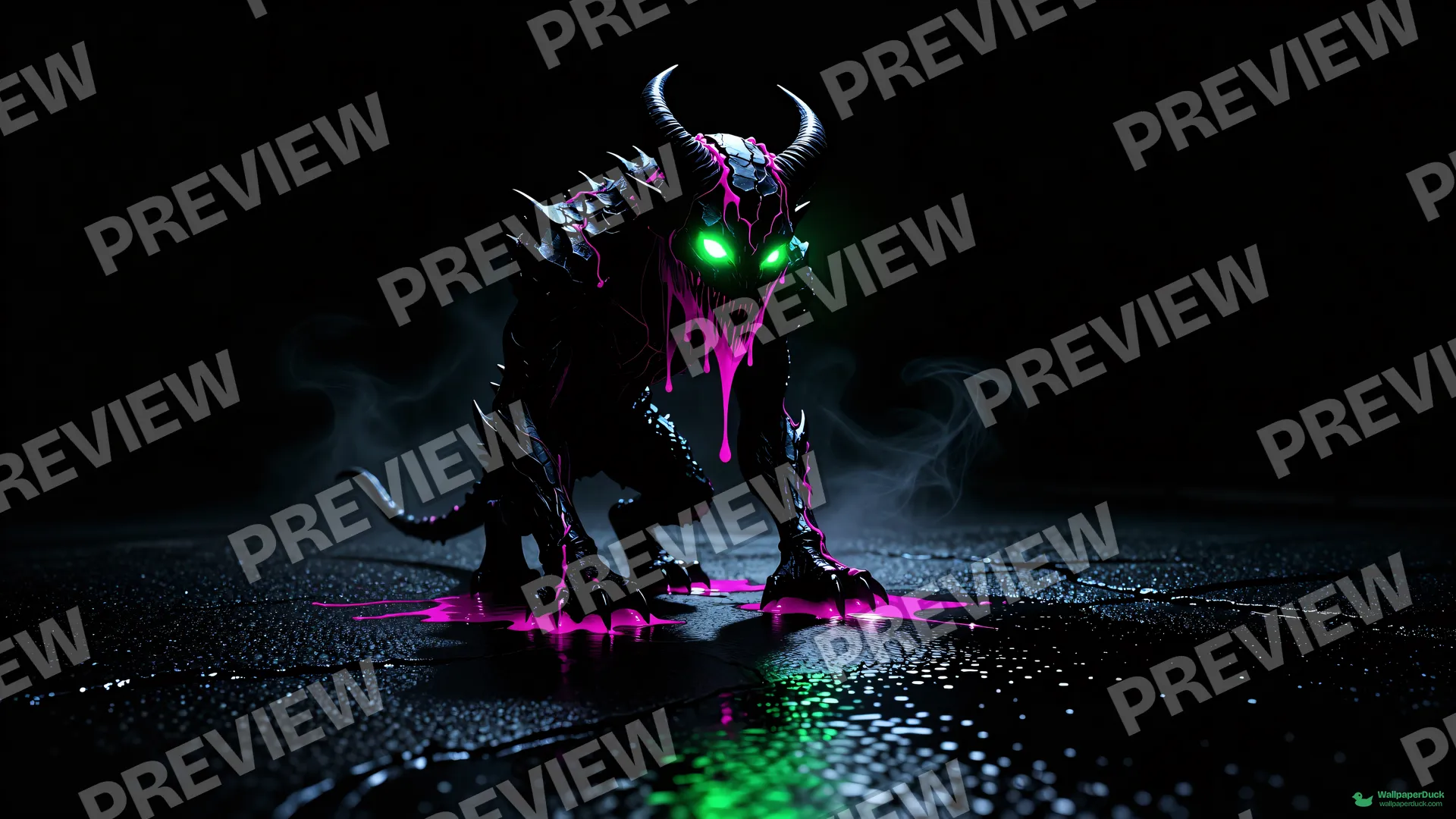 Neon Nightmare Silhouette — Neon nightmare 4K wallpaper
