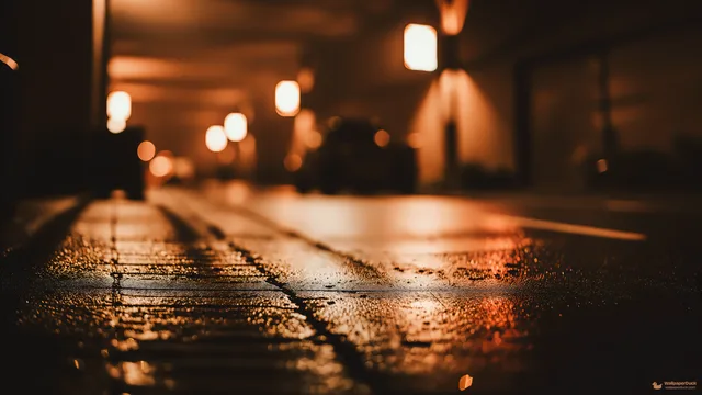 Dead Neon Alley — Night city bokeh 4K wallpaper