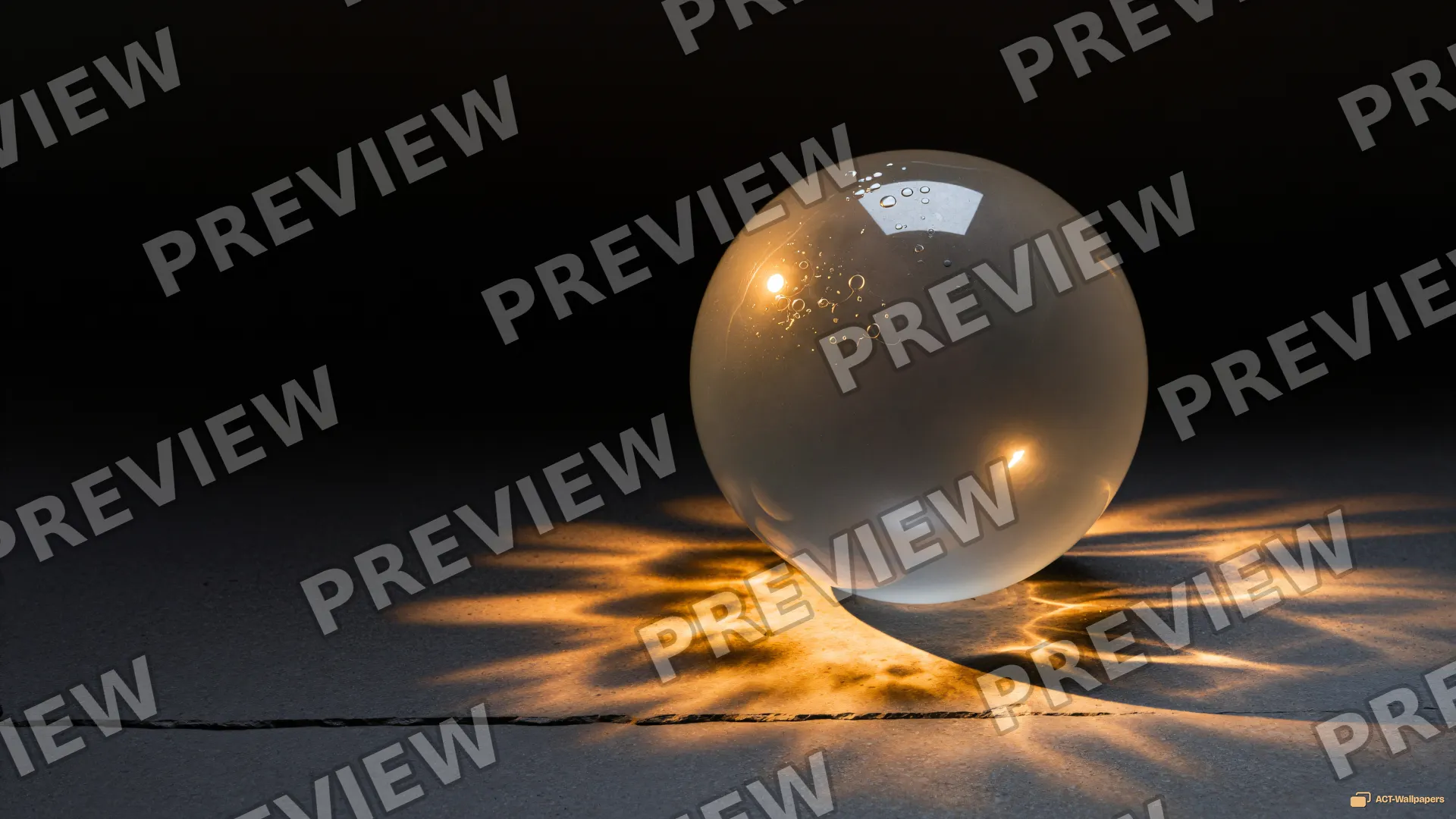 Smoke Sphere Caustics — Glass sculpture 4K wallpaper