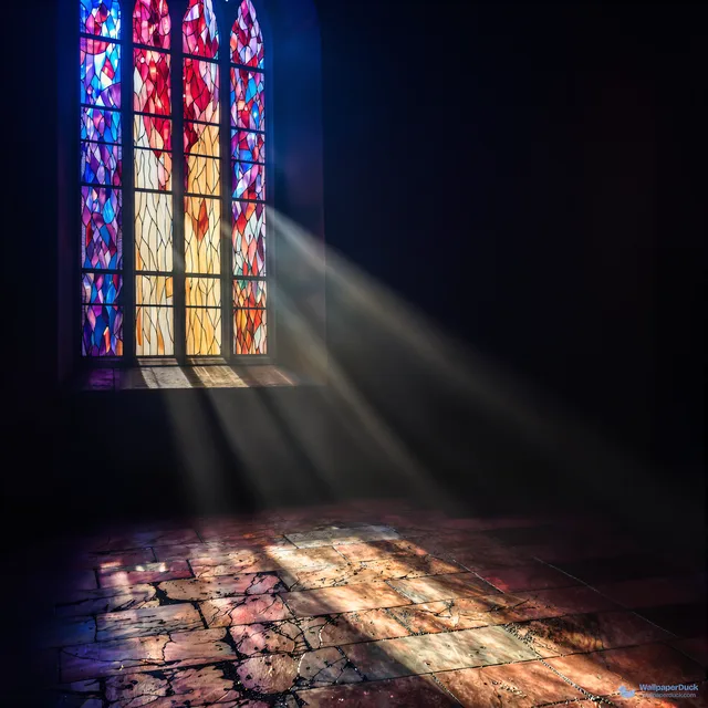 Chapel Light Projection — Stained-glass light 4K wallpaper