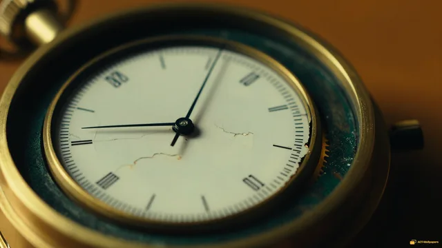 Brass Chronograph Patina — Analog macro mechanics 4K wallpaper