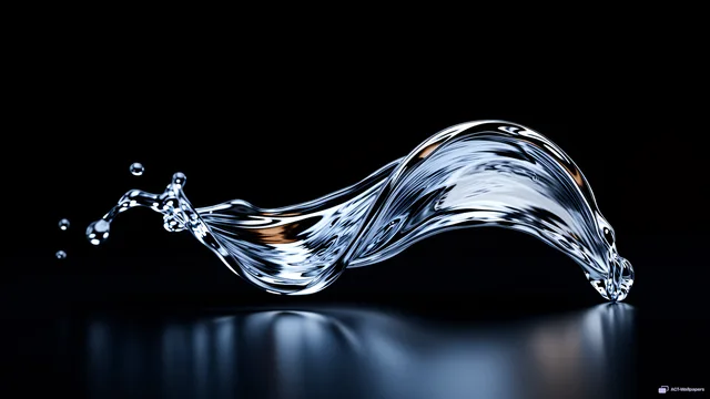 Chrome Wave Suspension — Chrome casting 4K wallpaper