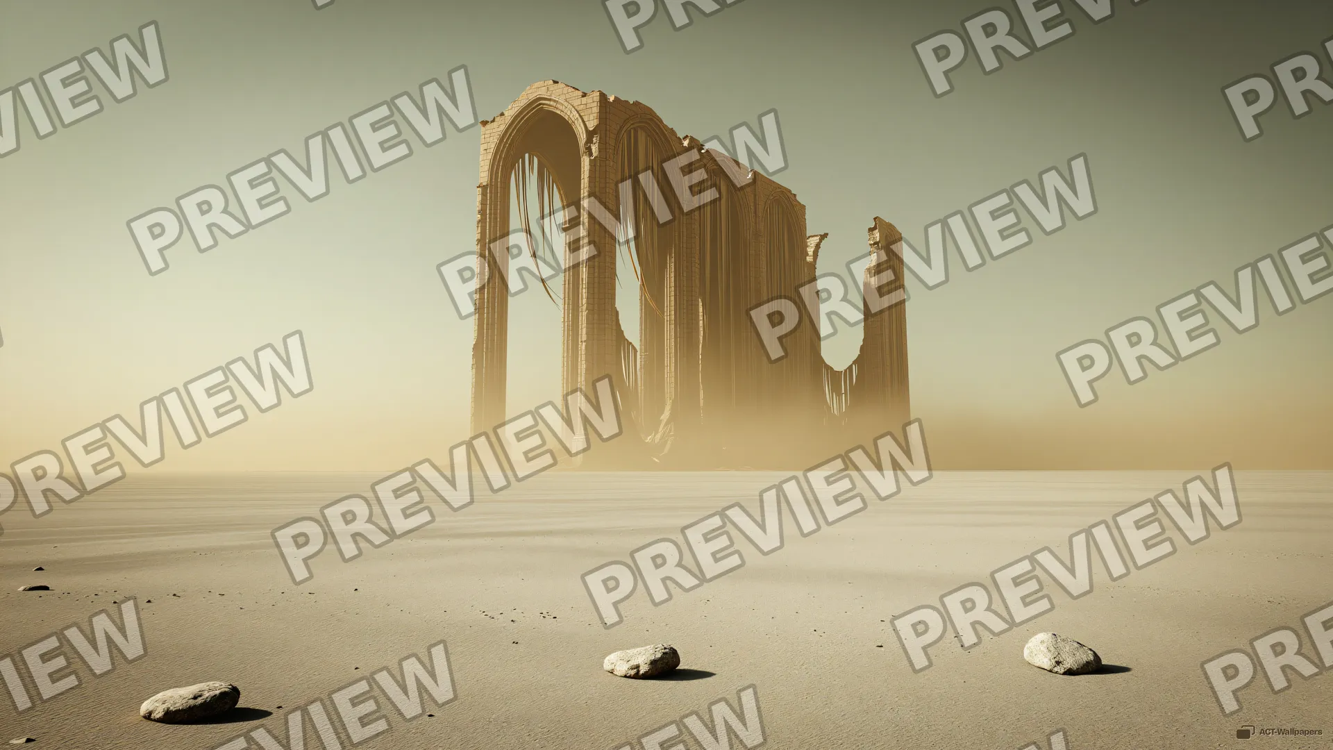 Ash Plain Cathedral — Dystopian dream 4K wallpaper
