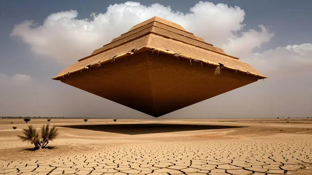 Inverted Ziggurat Hanging — Ters Ziggurat 4K wallpaper