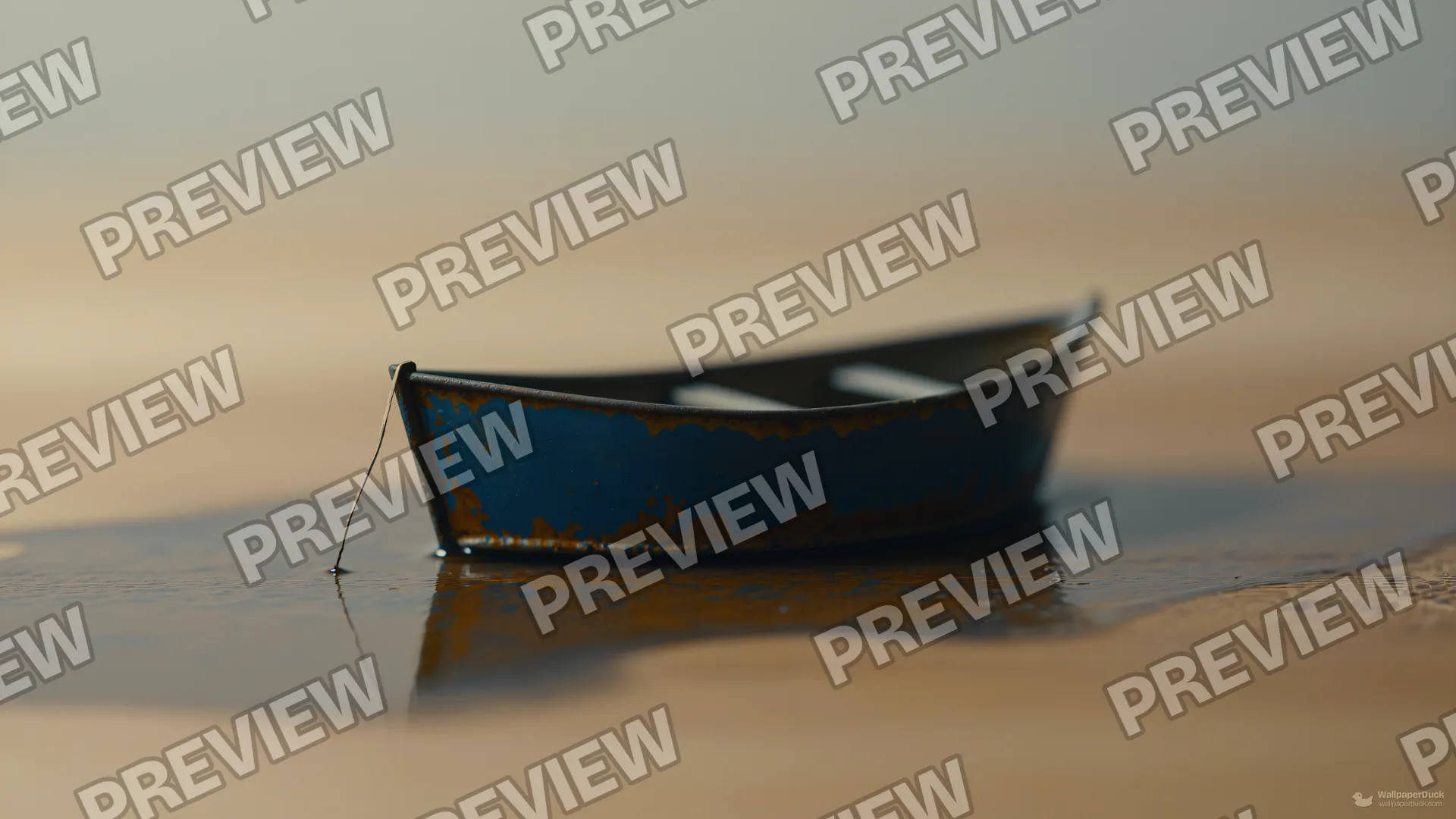 Tin Boat Puddle — Miniature worlds 4K wallpaper