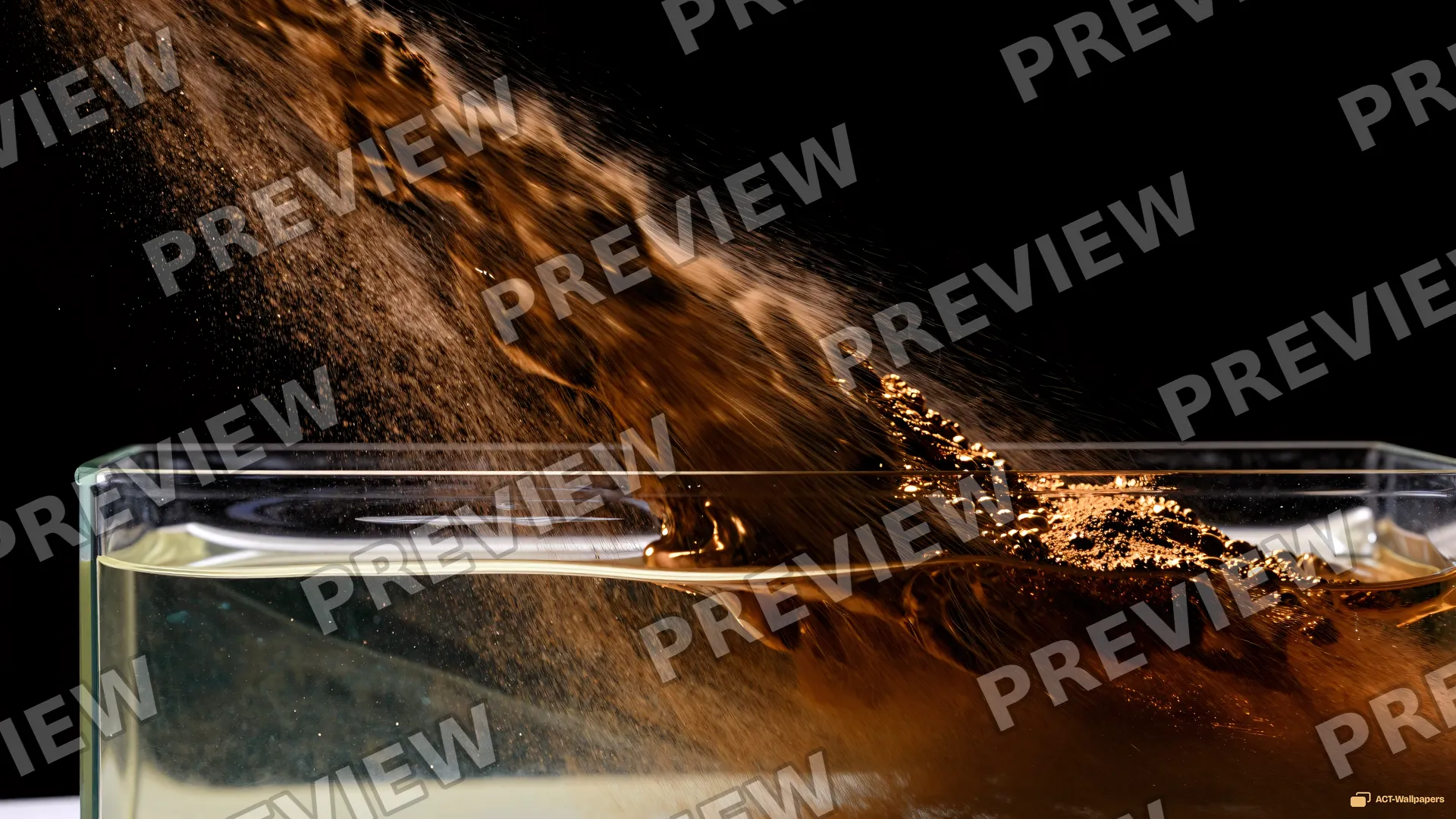Copper Powder in Glycerin — Abstract fluid 4K wallpaper