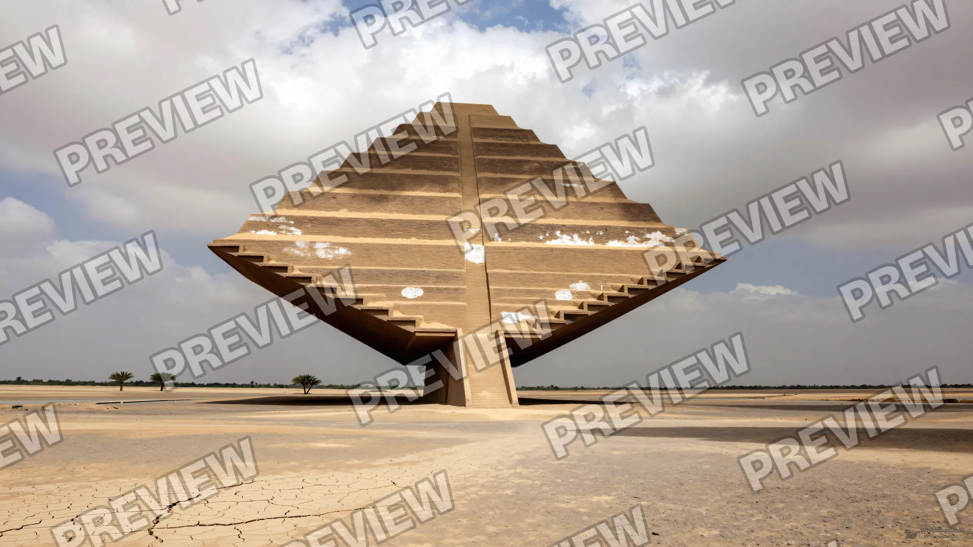 Inverted Ziggurat Shadow — Ters Ziggurat 4K wallpaper