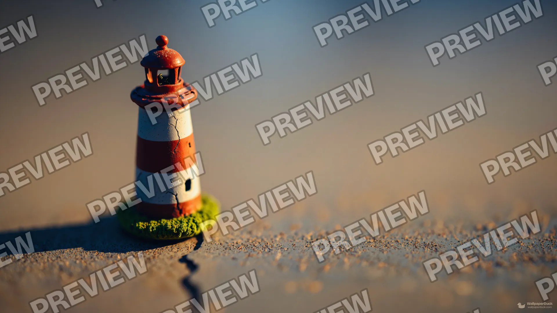 Tiny Lighthouse Memory — Miniature worlds 4K wallpaper