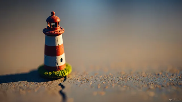 Tiny Lighthouse Memory — Miniature worlds 4K wallpaper