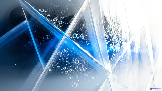 Glacial Lattice Fracture — Ice macro 4K wallpaper