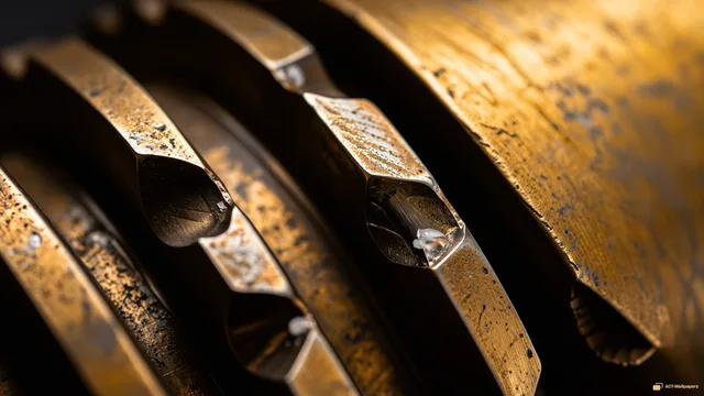 Brass Gear Macro — Macro mechanics 4K wallpaper