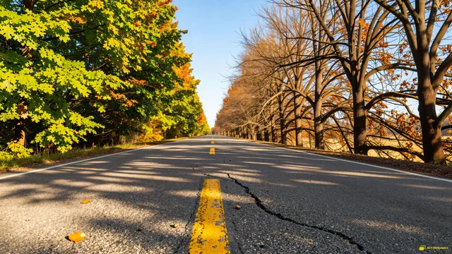 Two Seasons One Road — Two seasons 4K wallpaper