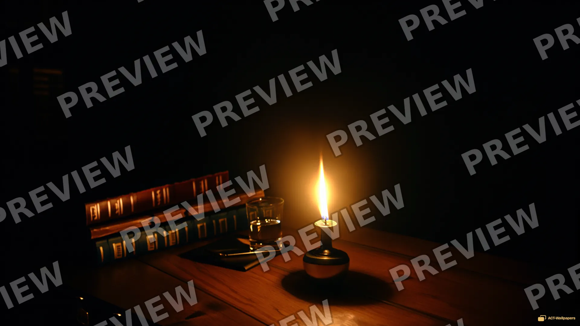 Victorian Study Lamp — Dark interiors 4K wallpaper