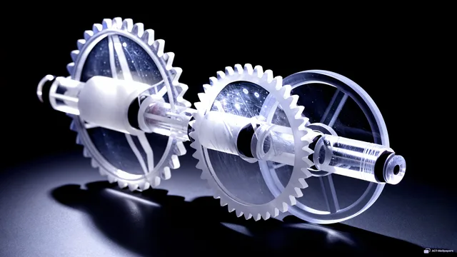 Crystal Gear Train — Crystal machines 4K wallpaper
