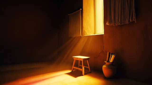 Babylonian Light Shaft — Babil kutuphanesi 4K wallpaper