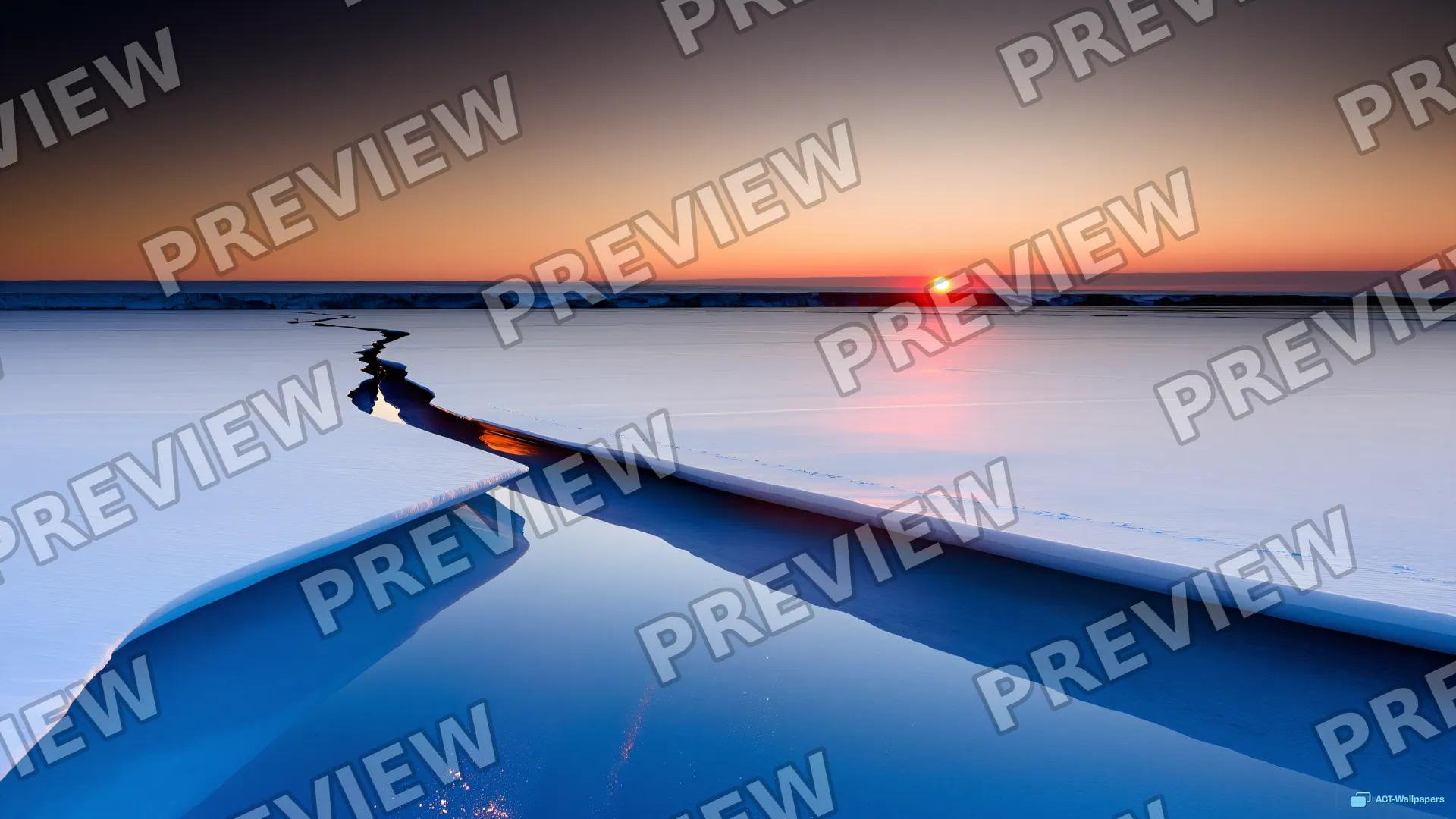 Antarctic Ice Shelf Twilight — Red dawn on ice 4K wallpaper