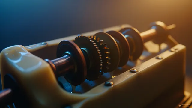Organic Mechanical Logic Gate — Steampunk machines 4K wallpaper