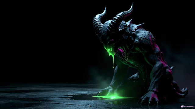 Basalt Nightmare Glow — Neon nightmare 4K wallpaper
