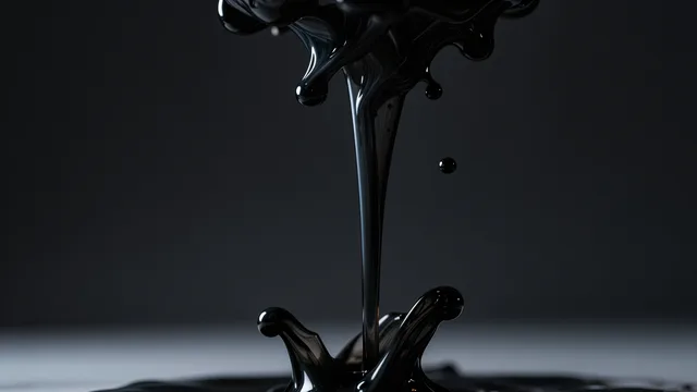 Suspended Ink Column — Dark fluid 4K wallpaper